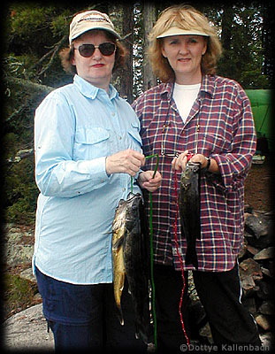 Ladies day fishing provided walleye & bass fillets for supper.