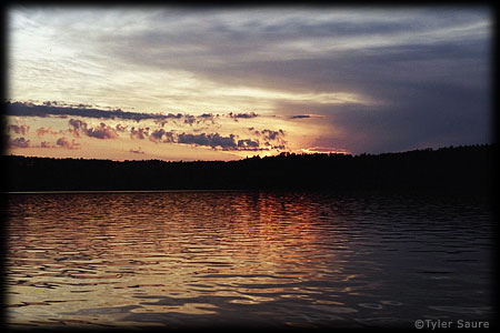 Sunset on Kawnipi Lake. Ahhhh...