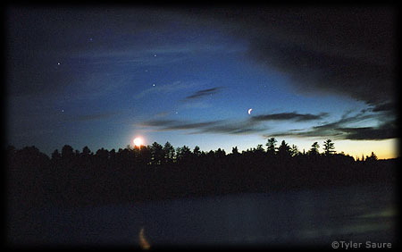 Kawnipi Lake evening sky.