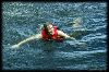 My son after landing in Kawnipi Lake during a swim.