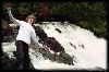 My son at Silver Falls on day 1 of the trip, goofing around.