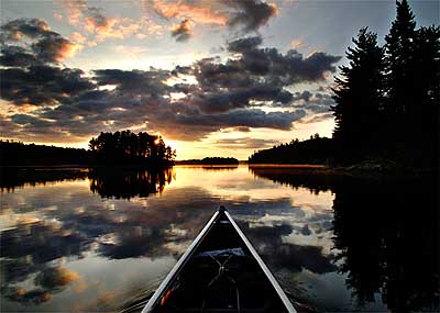 Solo Canoe in the Boundary Waters