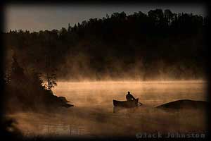 Canoe in the mist - BWCA ©Jack Johnston
