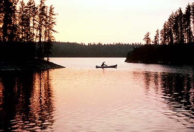 Paddling in Quetico